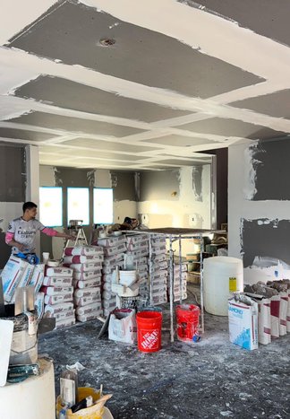 finished plastering project by Corbett Plastering