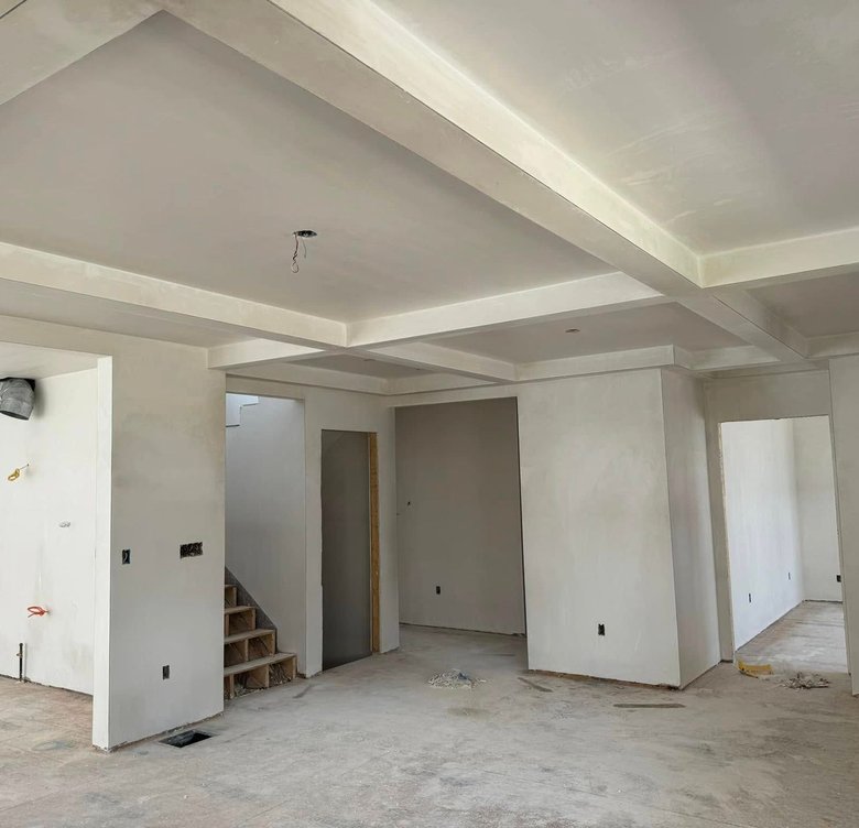 plastering work in progress