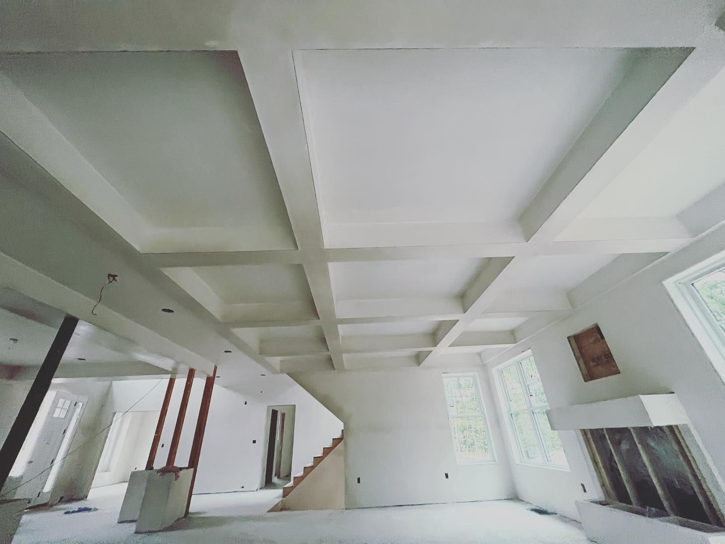 finished plaster repair on an interior wall