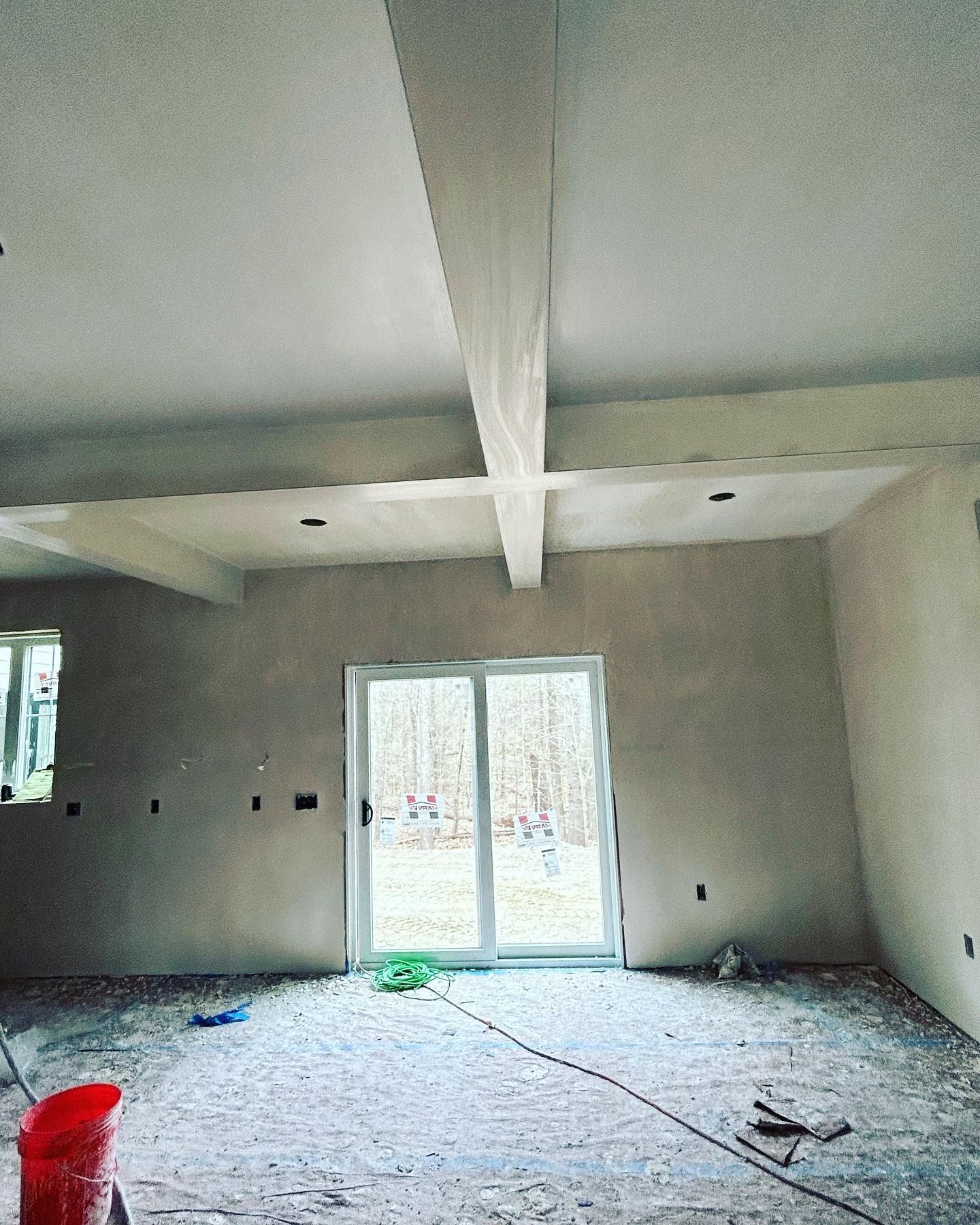 ceiling finish work completed by Corbett Plastering