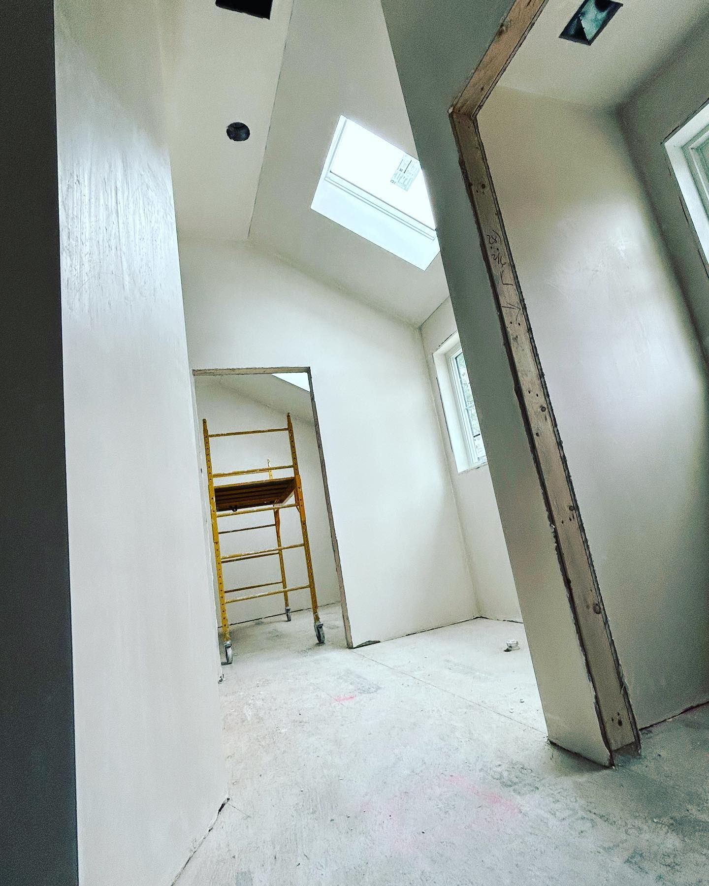 finished wall and ceiling surfaces in a South Shore home