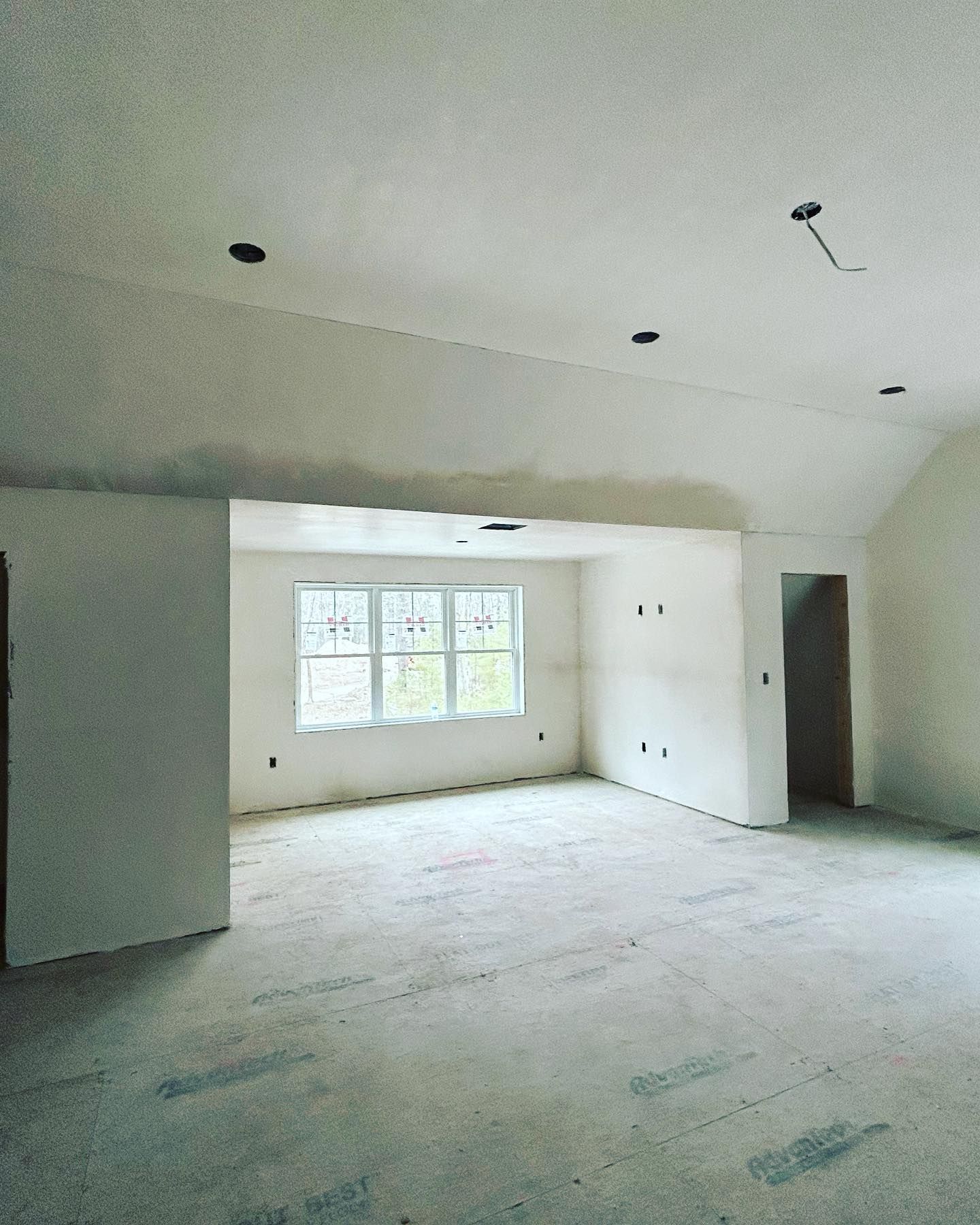 smooth skim-coated walls in a finished interior